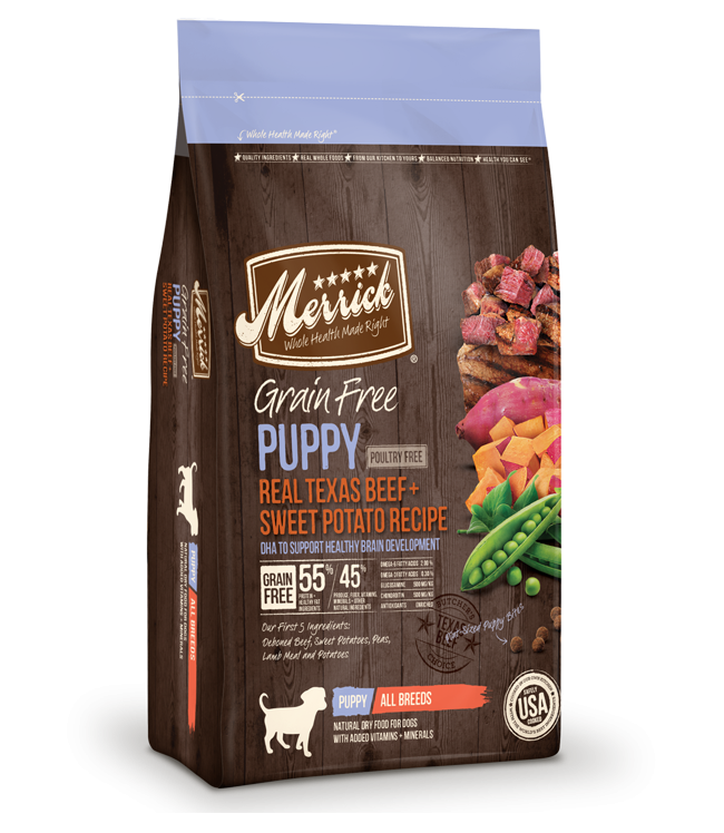 Merrick Grain Free Real Texas Beef + Sweet Potato Puppy Recipe Dry Dog Food