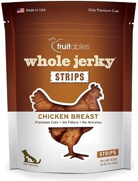 Fruitables Whole Jerky Natural Roasted Chicken Dog Treats