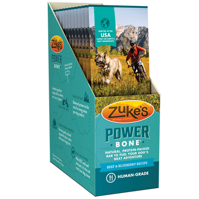 Zukes Power Bone Grain Free Beef & Blueberry Flavor Dog Treats