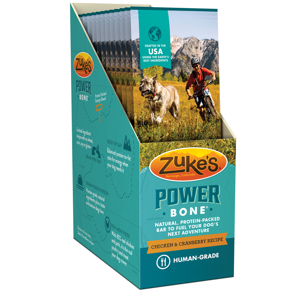 Zukes Power Bone Grain Free Chicken & Cranberry Flavor Dog Treats