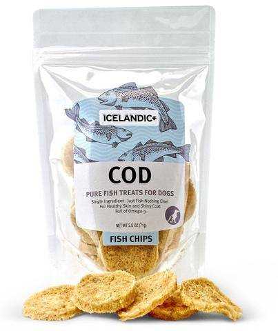 <b>Icelandic+ </b> Cod Fish Chips Dog Treat- 2.5 Oz <br></br>