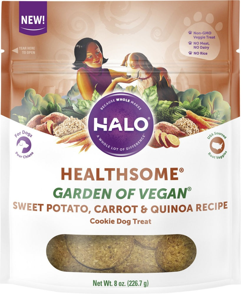 Halo Healthsome Garden Of Vegan Sweet Potato Carrot & Quinoa Grain Free Dog Treats