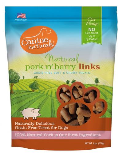 Canine Naturals Grain Free Pork N' Berry Links Dog Treats