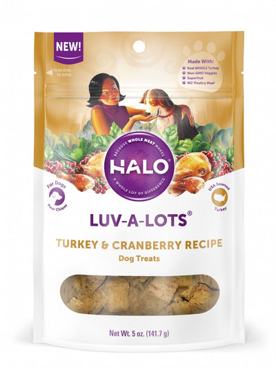 Halo Grain Free Luv-A-Lots Turkey & Cranberry Recipe Dog Treats