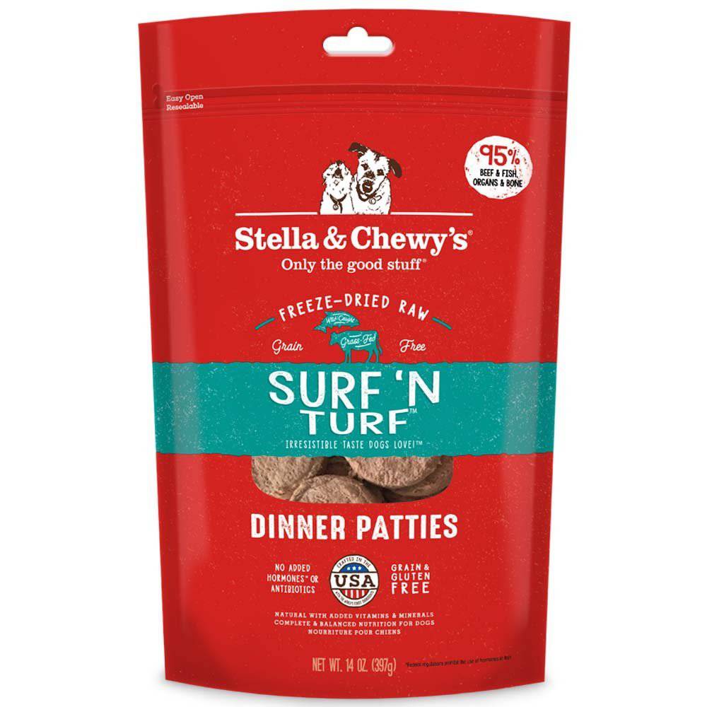 Stella & Chewy's Surf & Turf Dinner Patties Grain & Gluten-Free Freeze-Dried Dog Food