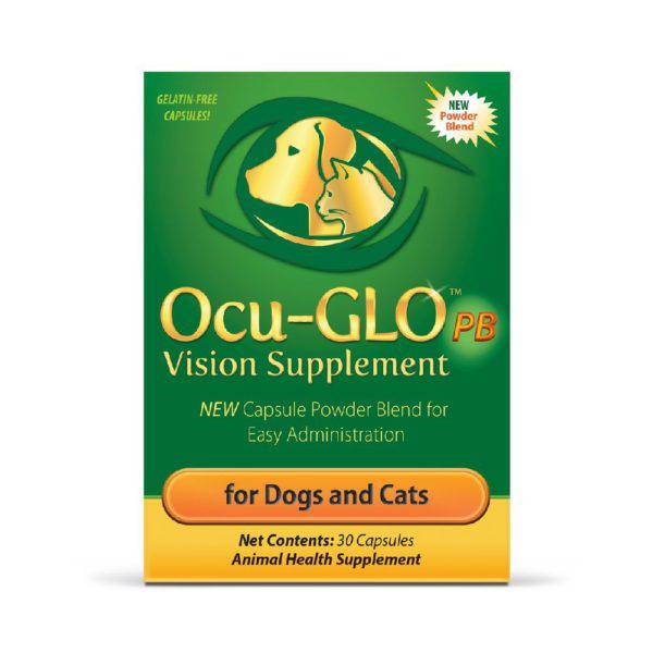 <b>Ocu-Glo</b> Powder Blend for Small Dogs & Cats Vision Supplement – Easy to Administer w/Lutein, Omega-3 Fatty Acid & Antioxidants
