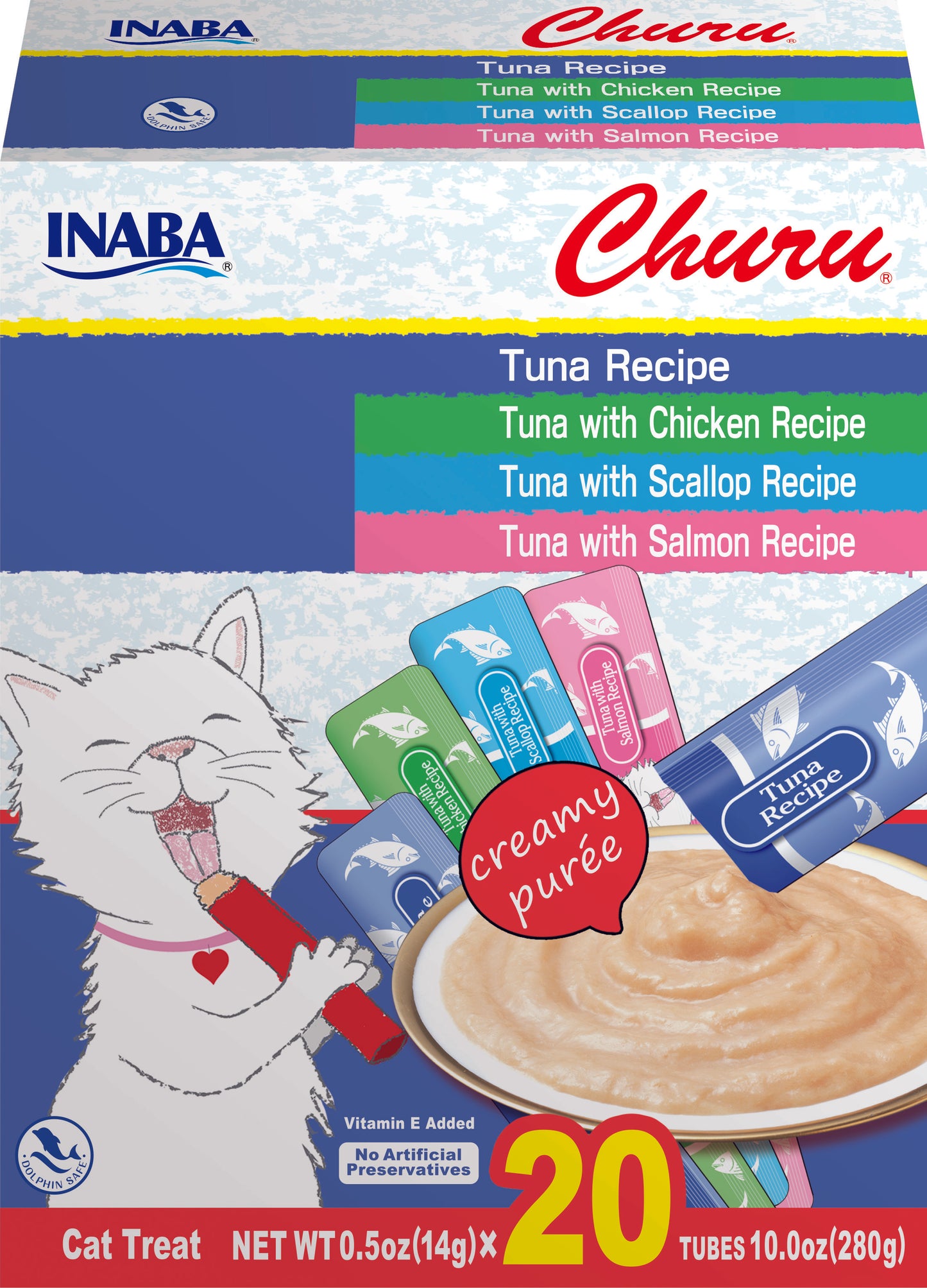 Inaba Churu Tuna Puree Variety Box 20 Tubes