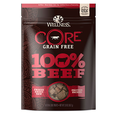 <b>Wellness Core</b> 100% Freeze Dried Dog Treats - Beef Flavor - 2 OZ Bag