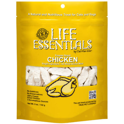 <b>Cat-Man-Doo</b> Life Essentials Freeze Dried Chicken, 5oz. Bag