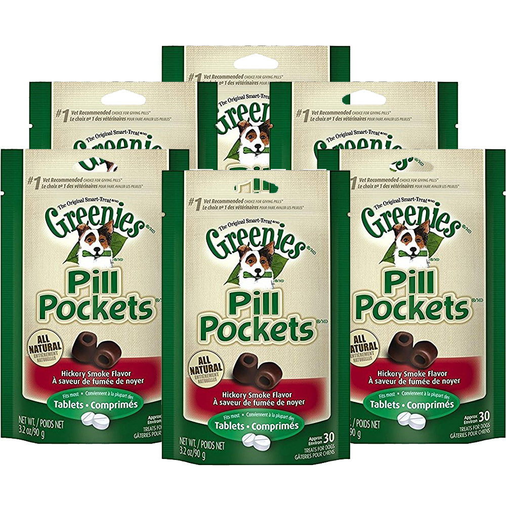 <b>Greenies</b> Pill Pockets Treats for Dogs Hickory Smoke Flavor Tablets - 6 Pack