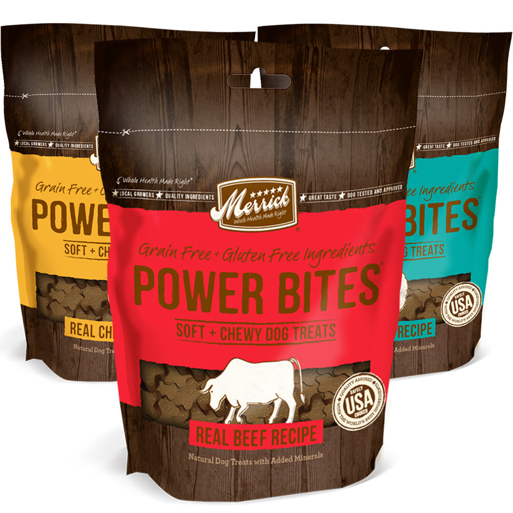 Merrick Power Bites Grain-Free Training Treats – Yow Pets