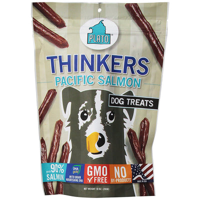 <b>Plato</b> Thinkers Salmon Sticks Dog Treats - 10oz <br></br>