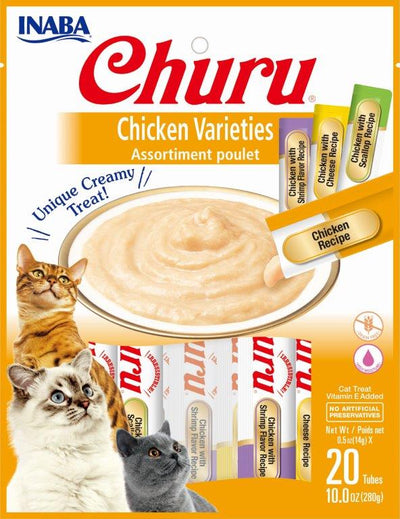 Inaba Churu Chicken Puree Variety Bag 20 Count