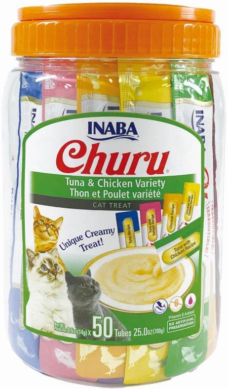 Inaba Churu Tuna and Chicken Puree Variety 50 Tubes