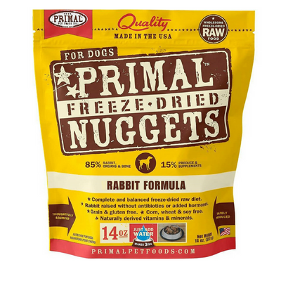 <b>Primal</b> Freeze Dried Nuggets Grain Free Rabbit Formula Dog Food