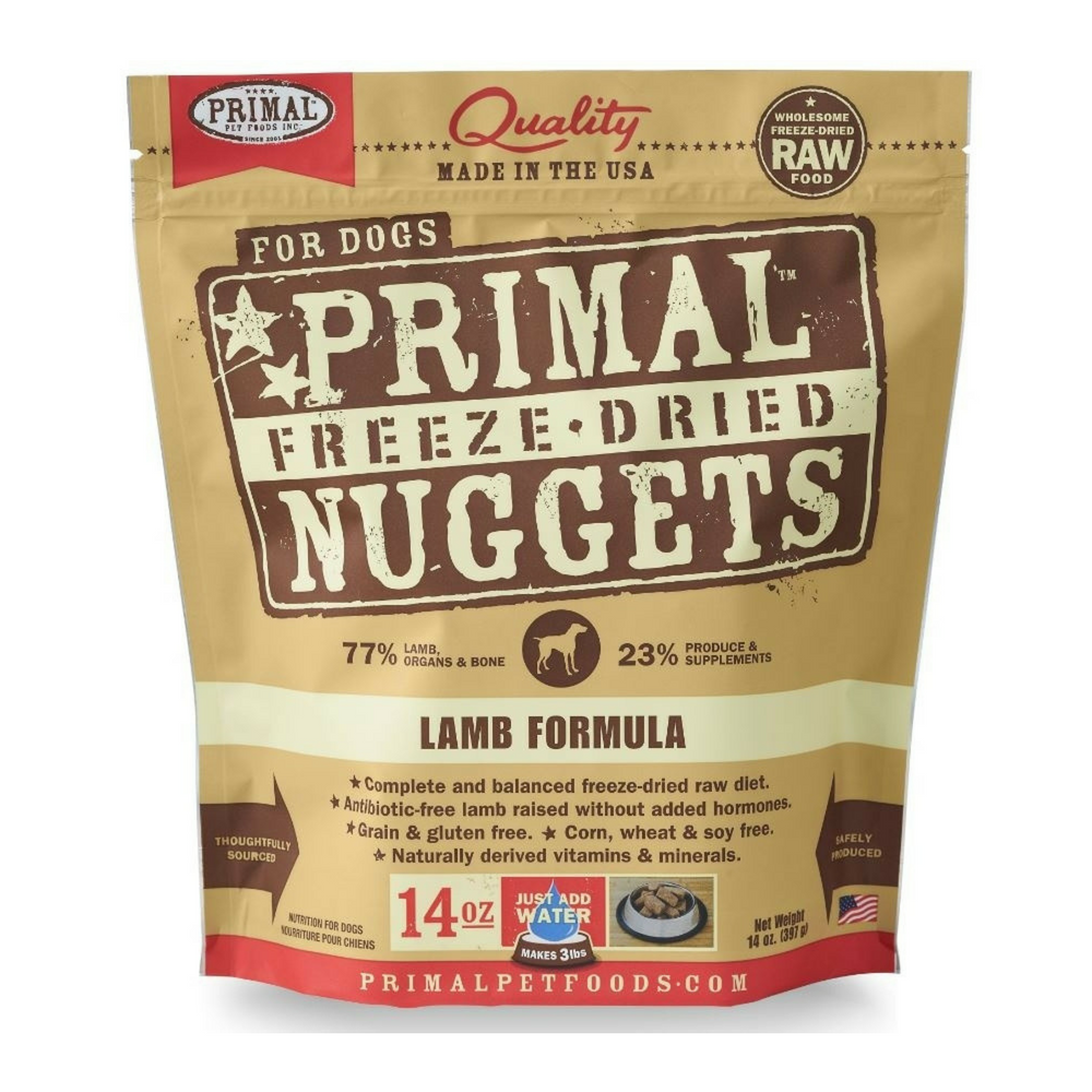 <b>Primal</b> Freeze Dried Nuggets Grain Free Lamb Formula Dog Food <br></br>