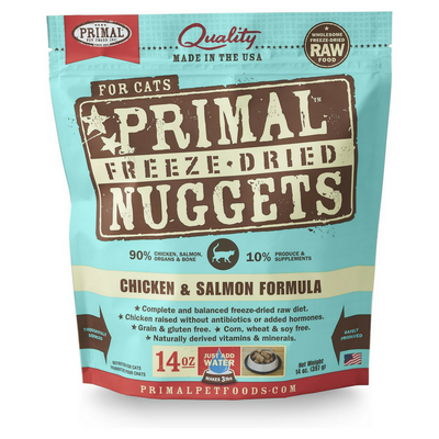 <b>Primal</b> Freeze Dried Nuggets Grain Free Chicken & Salmon Formula Cat Food