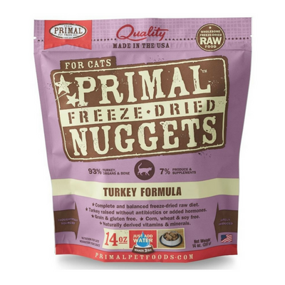 <b>Primal</b> Freeze Dried Nuggets Grain Free Turkey Formula Cat Food