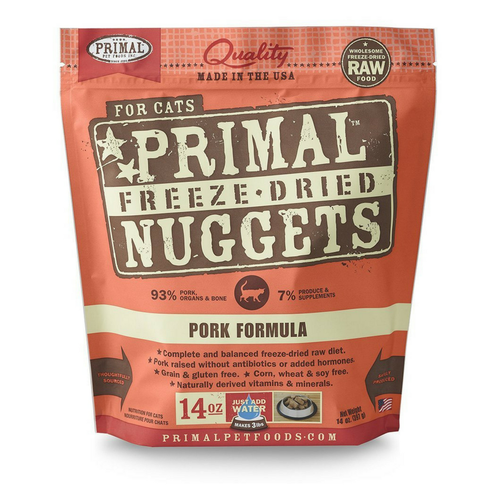 <b>Primal</b> Freeze Dried Nuggets Grain Free Pork Formula Cat Food
