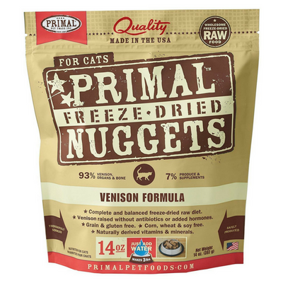 <b>Primal</b> Freeze Dried Nuggets Grain Free Formula Venison Cat Food