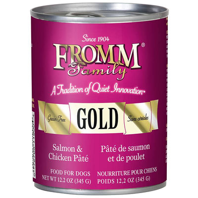 <b>Fromm Family</b> Grain-Free Salmon and Chicken Pate Canned Dog Food - 12 Pack