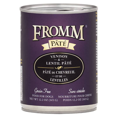 <b>Fromm Family</b> Grain Free Venison & Lentil Pate Canned Dog Food
