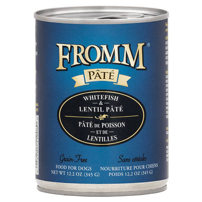 <b>Fromm Family</b> Grain Free Whitefish & Lentil Pate Canned Dog Food