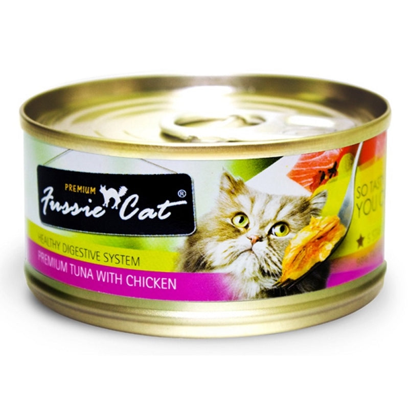 <b>Fussie Cat</b> Premium Canned Cat Food 2.82oz Tuna & Chicken Flavor (Case of 24)