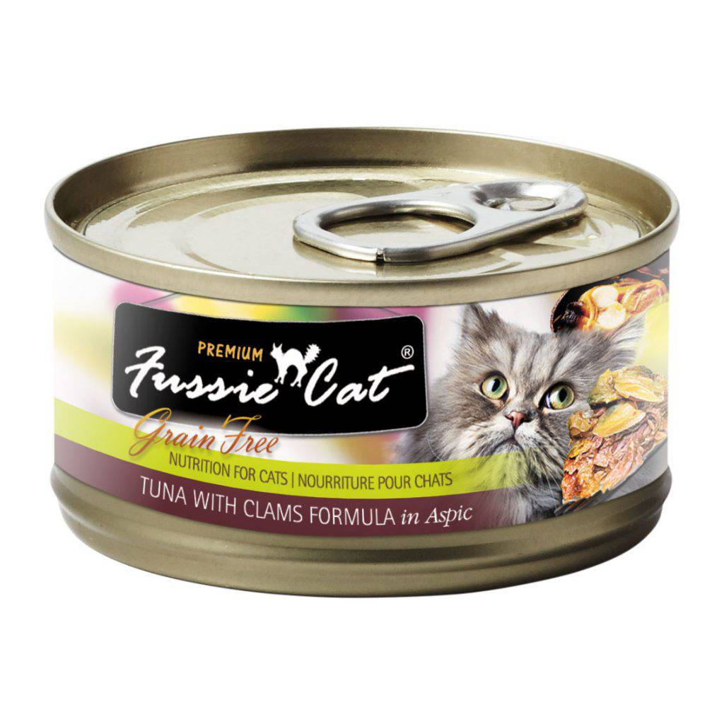 <b>Fussie Cat</b> Premium Canned Cat Food 2.82oz Tuna & Clams Flavor (Case of 24)