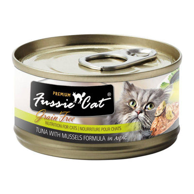 <b>Fussie Cat</b> Premium Canned Cat Food 2.82oz Tuna & Mussels Flavor (Case of 24)