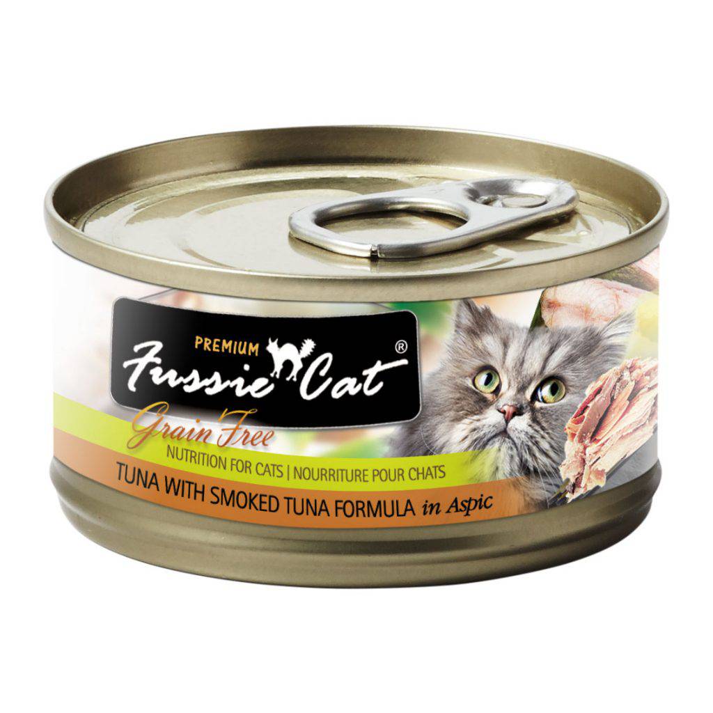 <b>Fussie Cat</b> Premium Canned Cat Food 2.82oz Tuna & Smoked Tuna Flavor (Case of 24)