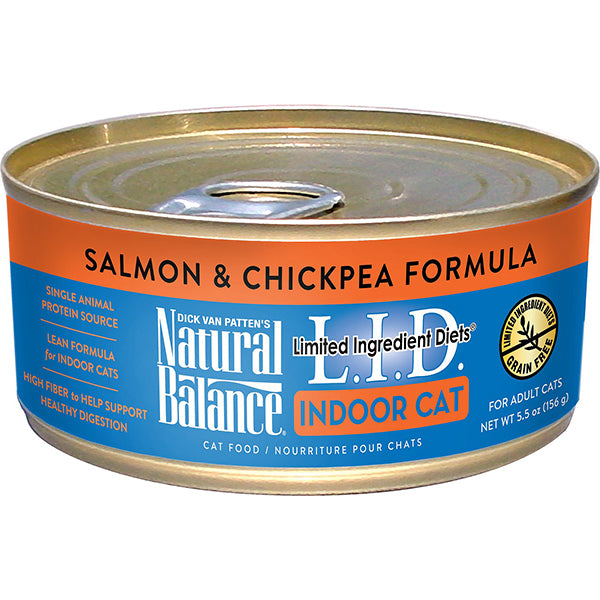 <b>Natural Balance</b> L.I.D. Limited Ingredient Diets® Indoor Salmon & Chickpea Canned Cat Formula