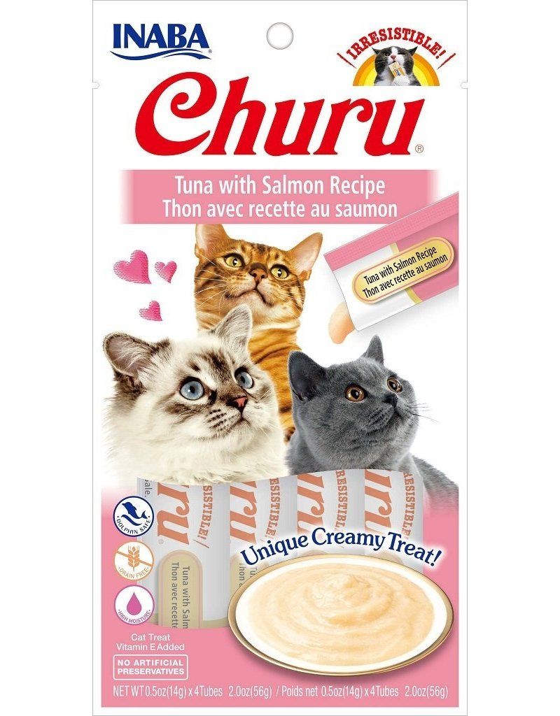 Inaba Churu Grain-Free Tuna with Salmon Puree Lickable Cat Treat