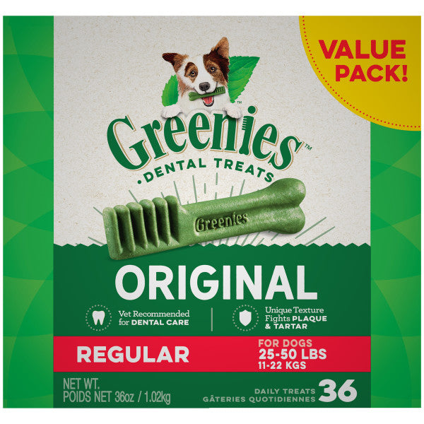 <b>Greenies</b> Original Regular Dog Dental Treats