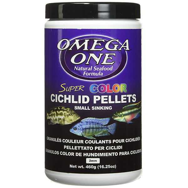 Omega One Super Color Cichlid Small Pellets -16.25oz