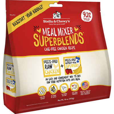 <b>Stella & Chewy's</b> Meal Mixer SuperBlends Grain Free Chicken Recipe Freeze Dried Raw Dog Food Topper