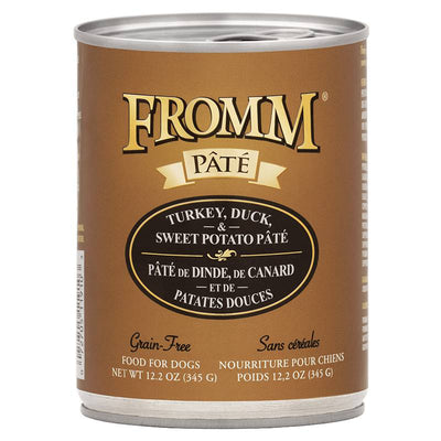 <b>Fromm Family</b> Grain Free Turkey, Duck & Sweet Potato Pate Canned Dog Food